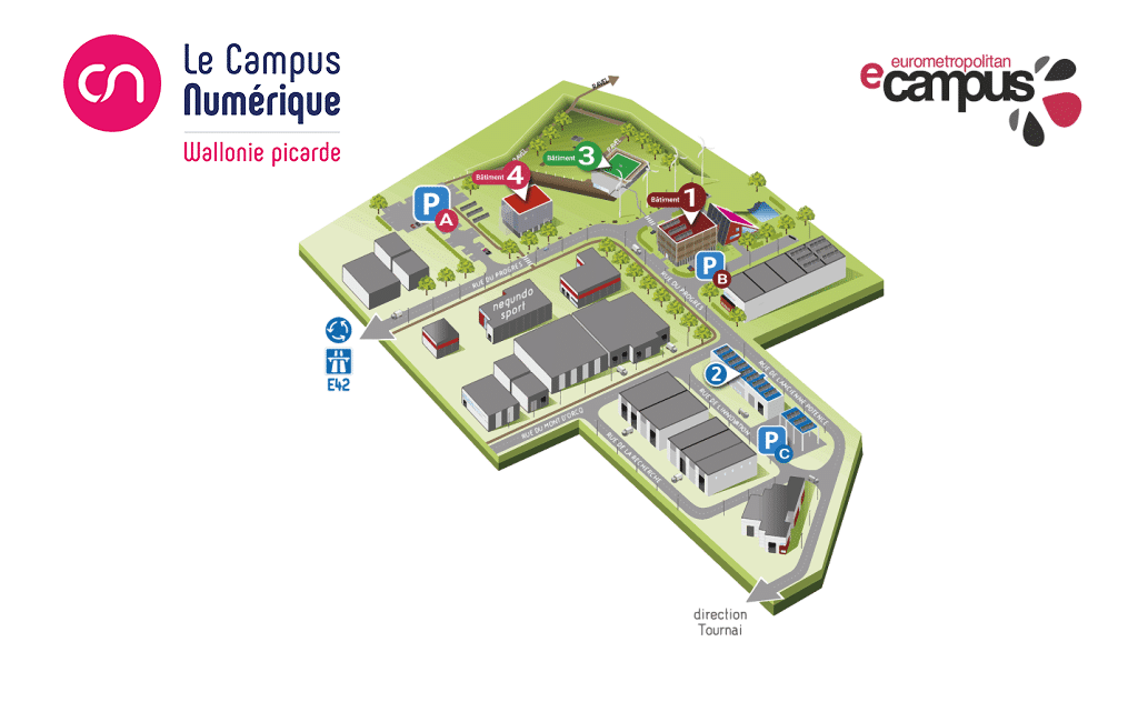 plan et accès batiment campus numérique